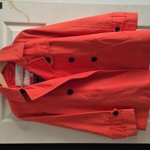 Coach Orange and Black Patterned Jacket